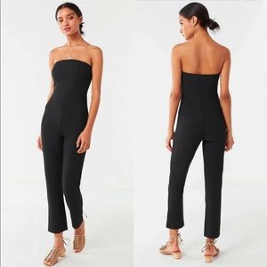 Urban Outfitters Sena Strapless Ribbed Jumpsuit